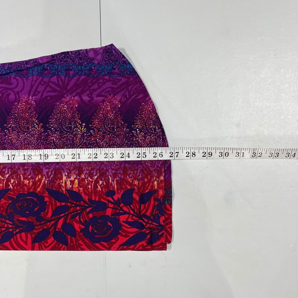 Bob Mackie Artsy Boho Lagenlook Floral Paisley Long Sleeve Top Womens Large - Picture 6 of 9